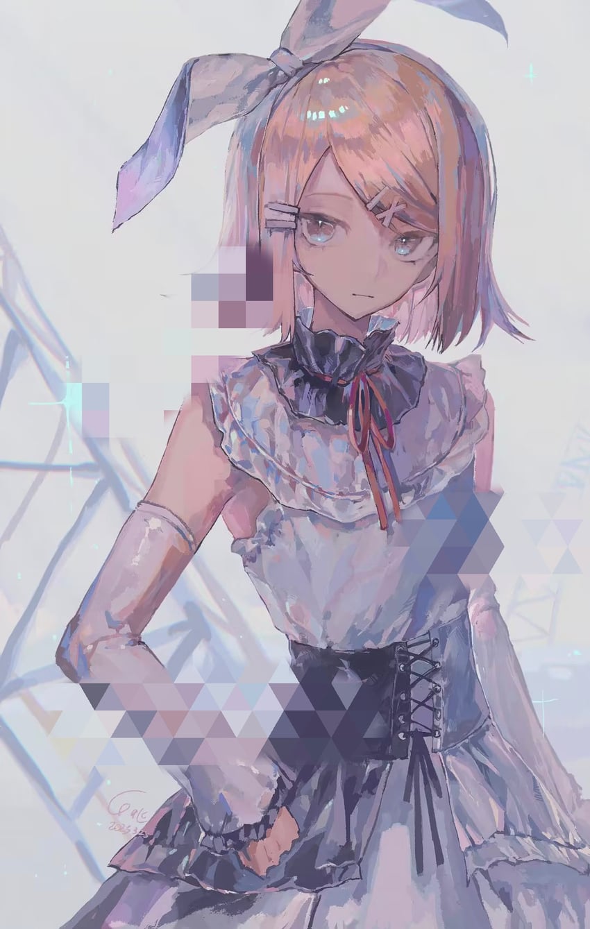 kagamine rin and 25-ji rin (vocaloid and 1 more) drawn by alariess