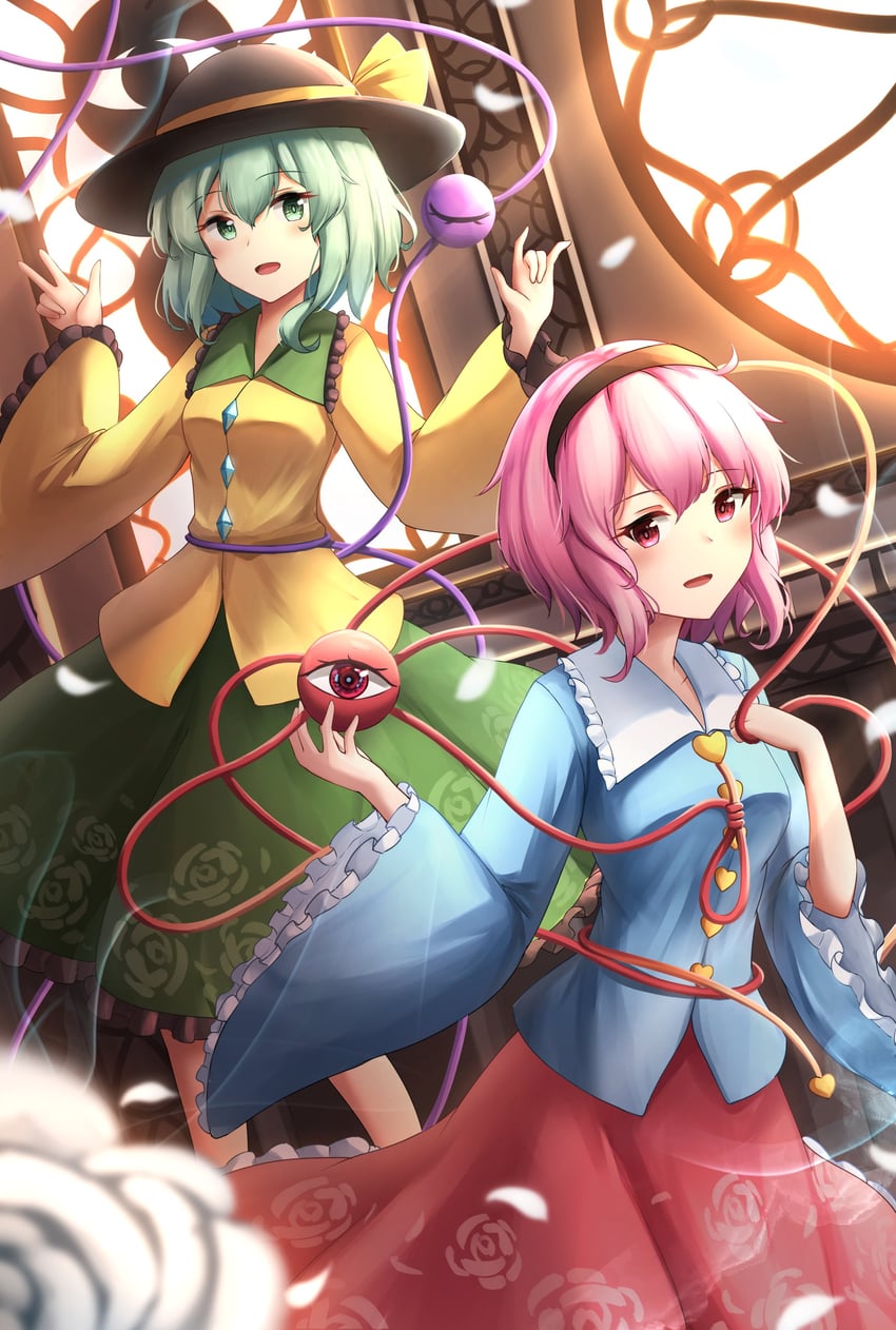 komeiji koishi and komeiji satori (touhou) drawn by kuneamorai