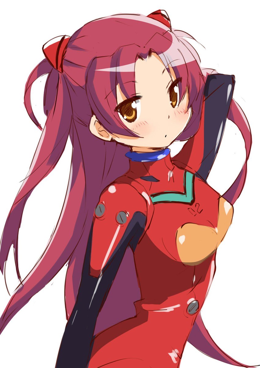 sakura kyoko and souryuu asuka langley (mahou shoujo madoka magica and 1 more) drawn by tsubaki_(tatajd)