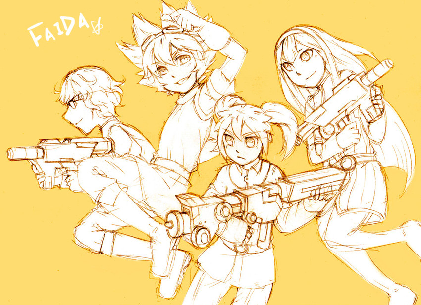 fei rune, saryuu evan, meia, and gillis (inazuma eleven and 2 more) drawn by cr72