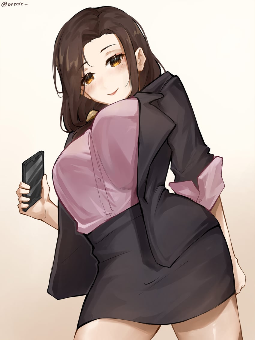gotou airi (hige wo soru. soshite joshikousei wo hirou.) drawn by enzore