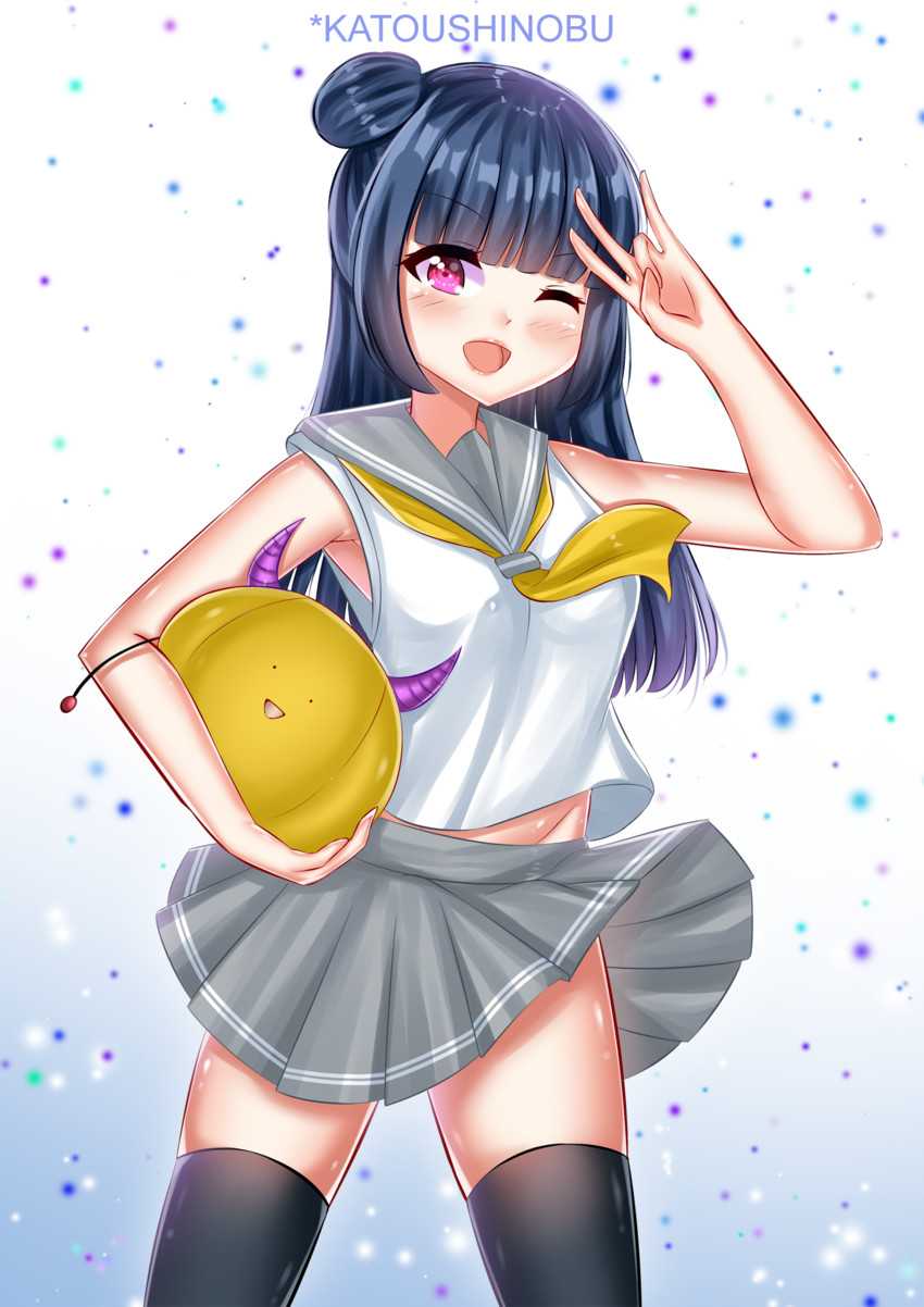 tsushima yoshiko and gema (love live! and 2 more) drawn by katou_shinobu