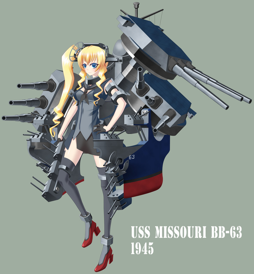 uss missouri (original and 1 more) drawn by kinoshita_tsuyuki