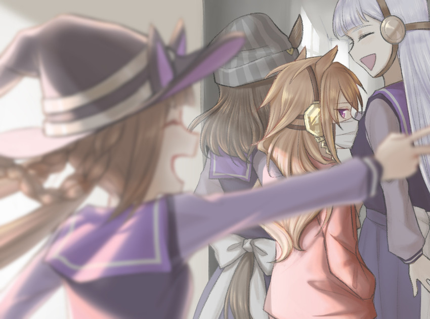 gold ship, sweep tosho, nakayama festa, and orfevre (umamusume) drawn by shuanghu-miku