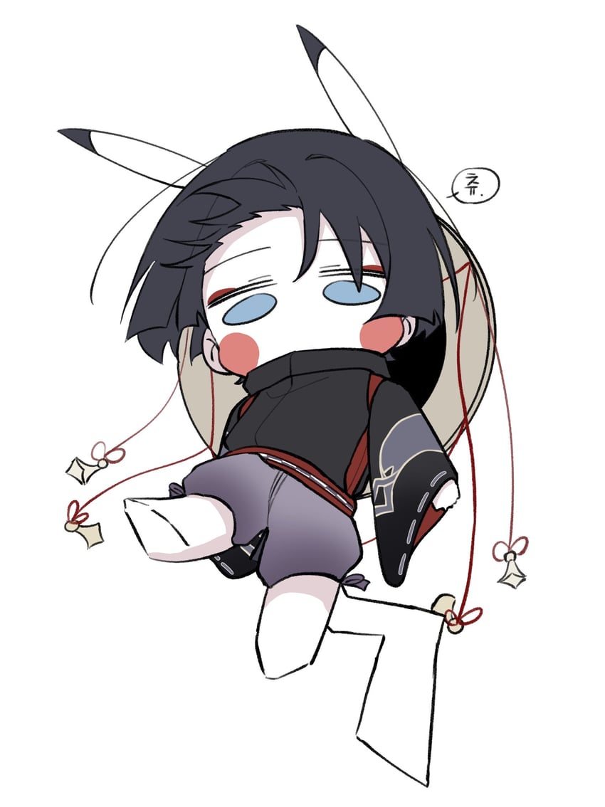 scaramouche, pikachu, and kuronushi (pokemon and 1 more) drawn by cchyo_61