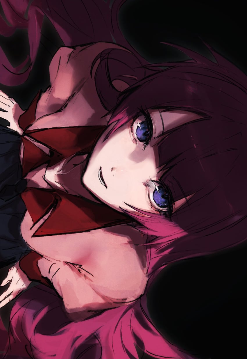 senjougahara hitagi (monogatari and 1 more) drawn by moku_(muooku)