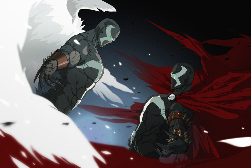 spawn and divine spawn (spawn and 1 more) drawn by gb_(doubleleaf)