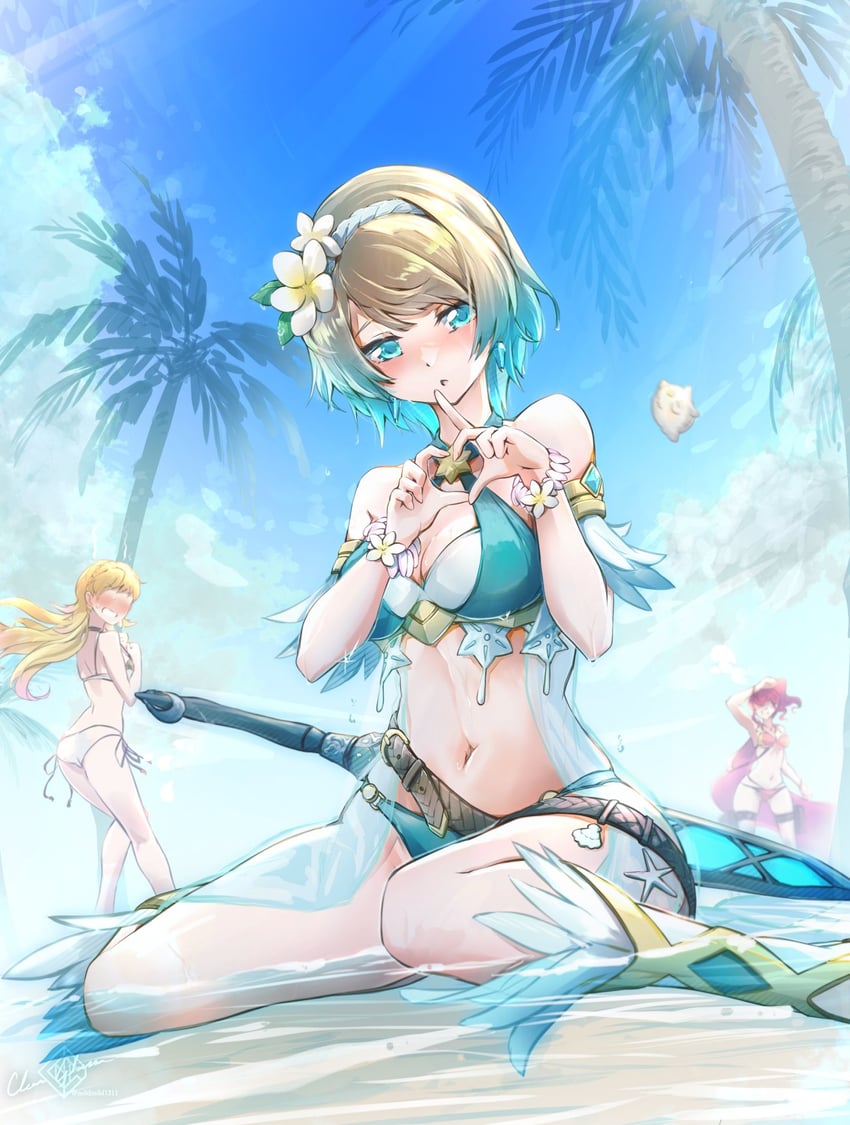 anna, sharena, fjorm, and feh (fire emblem and 1 more) drawn by clear_glass_(mildmild1311)
