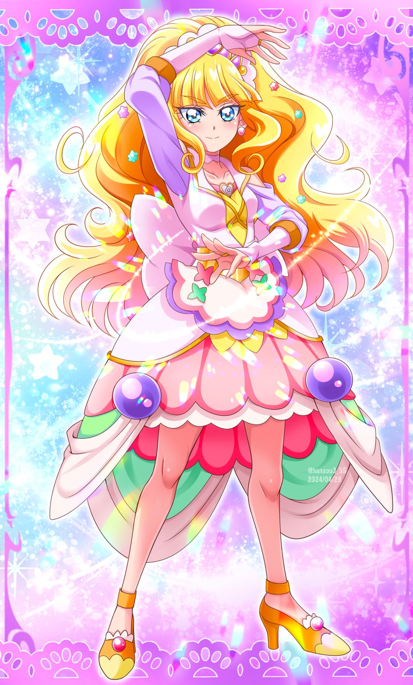 kasai amane and cure finale (precure and 1 more) drawn by hanzou