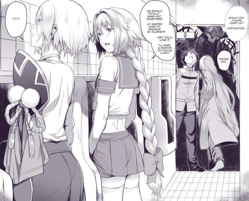 fujimaru ritsuka, astolfo, enkidu, king hassan, and prince of lan ling (fate and 3 more) drawn by hews