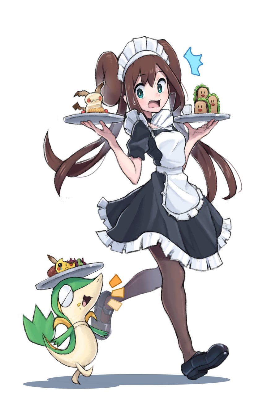 pikachu, rosa, mimikyu, snivy, and dugtrio (pokemon and 1 more) drawn by grimmelsdathird