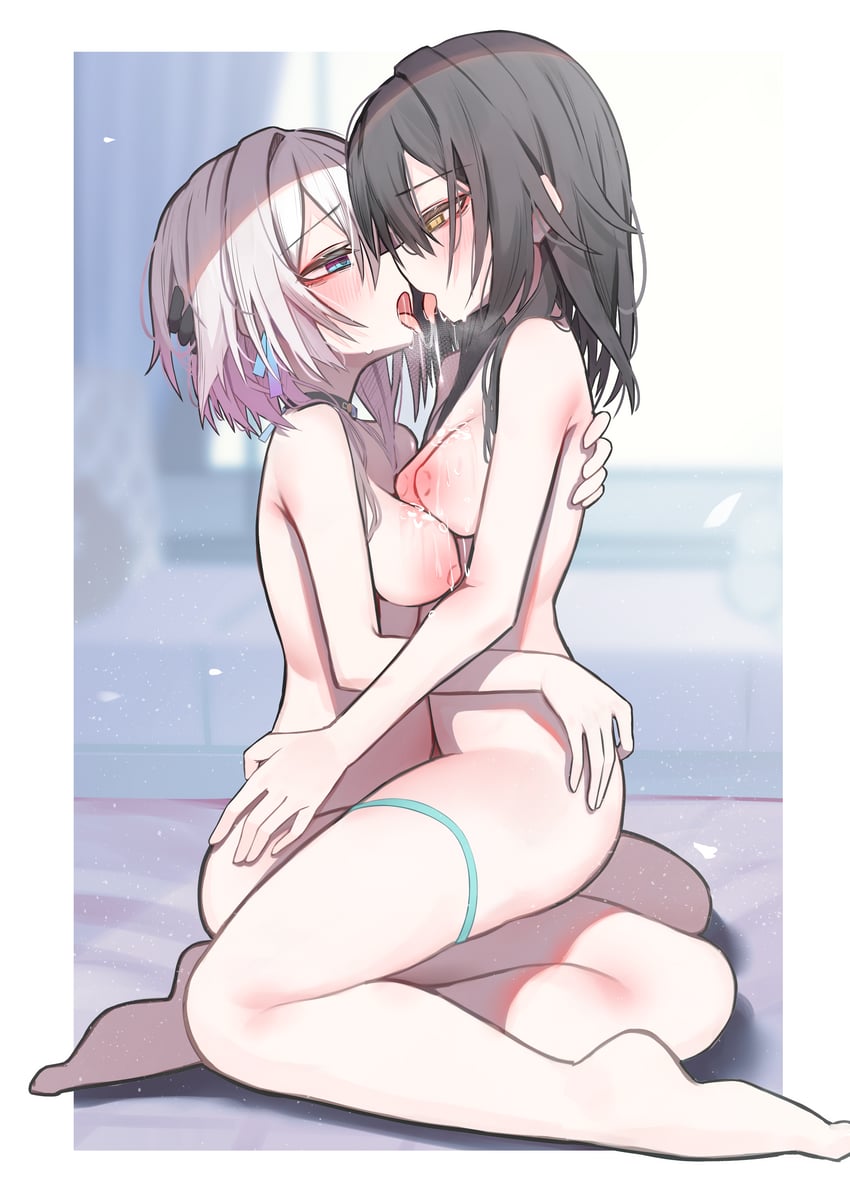 trailblazer, stelle, and march 7th (honkai and 1 more) drawn by sajin_(user_pvrm4582)