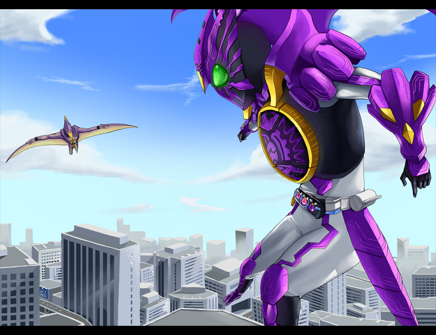 kamen rider ooo and putotyra (kamen rider) drawn by aona_(anagasaki)
