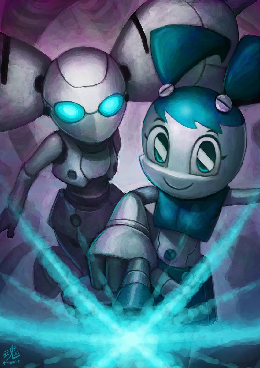 jenny wakeman and drossel von flugel (my life as a teenage robot and 1 more) drawn by ry-spirit