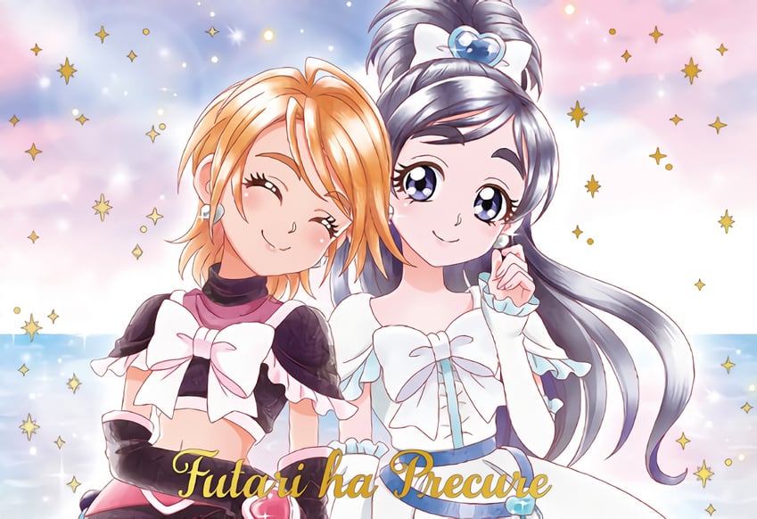 misumi nagisa, yukishiro honoka, cure black, and cure white (precure and 1 more)