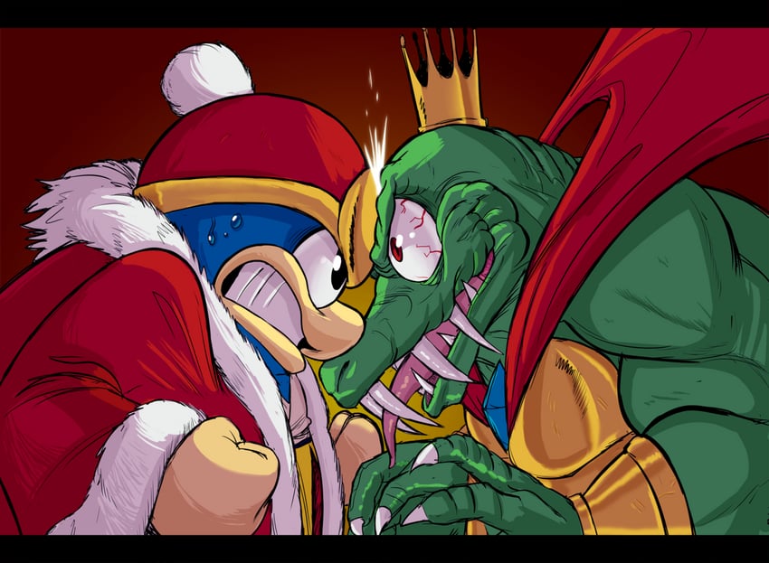 king dedede and king k. rool (kirby and 3 more) drawn by teevo