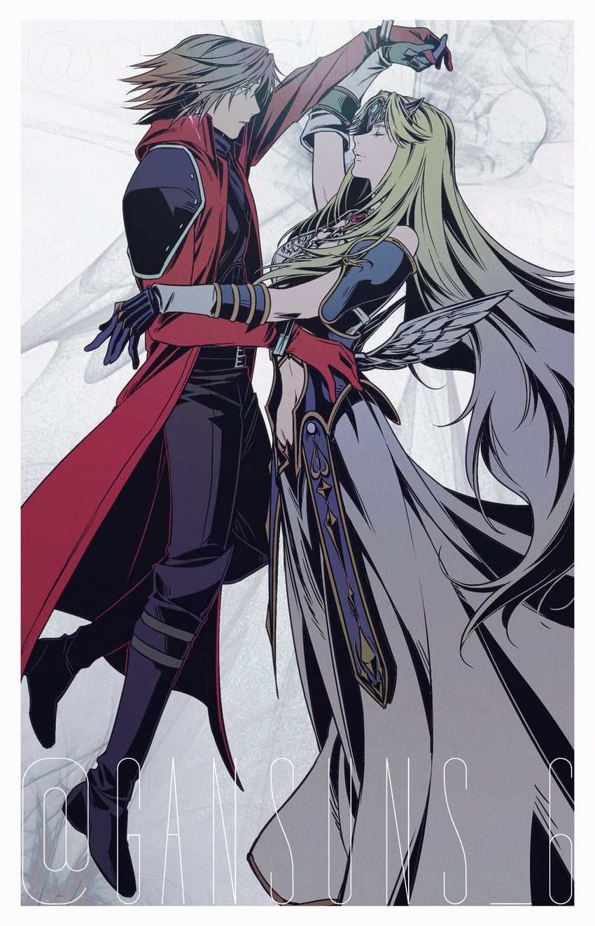 genesis rhapsodos and minerva (final fantasy and 2 more) drawn by roku_(gansuns)