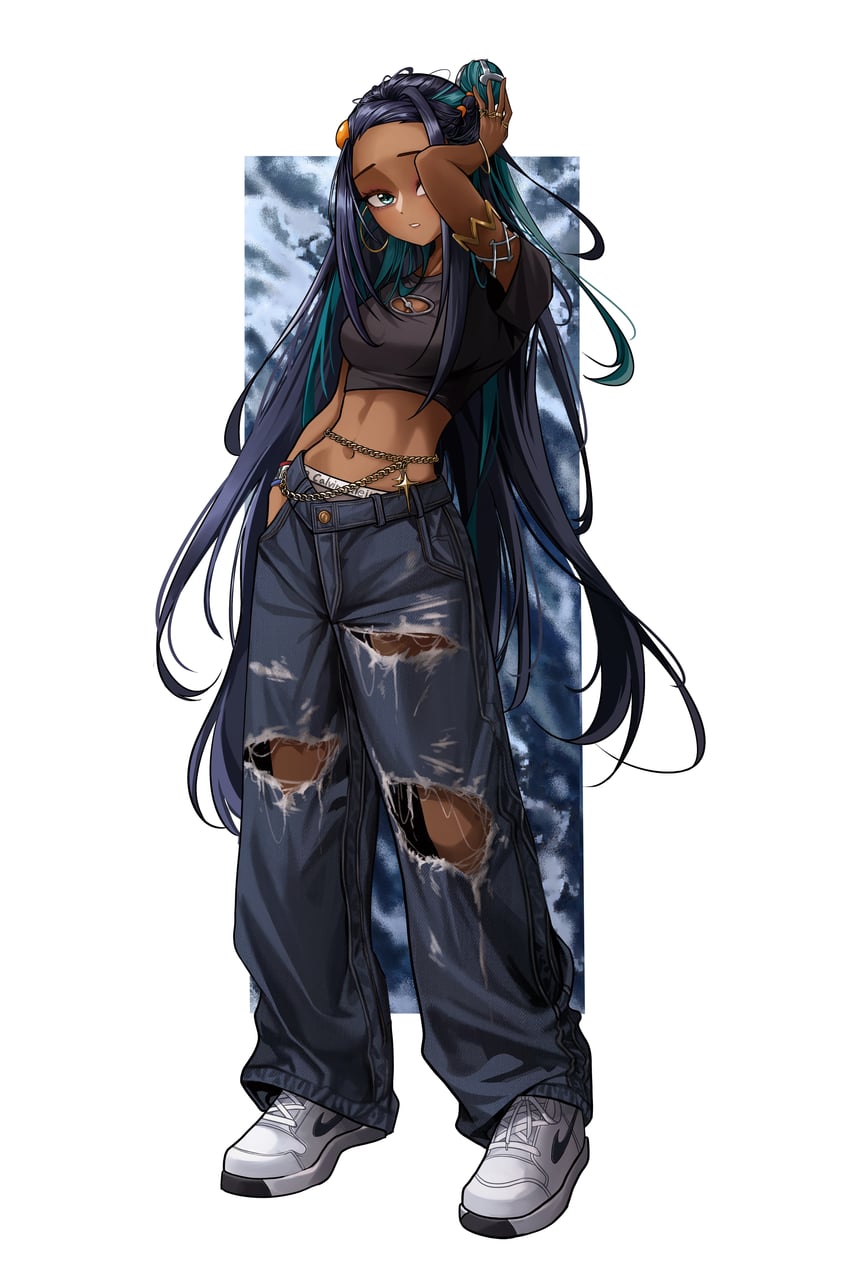 nessa (pokemon and 1 more) drawn by dorosi033