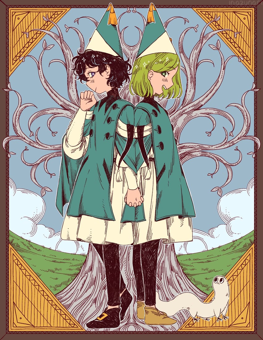 coco, brushbuddy, and agott (tongari boushi no atelier) drawn by inazunari