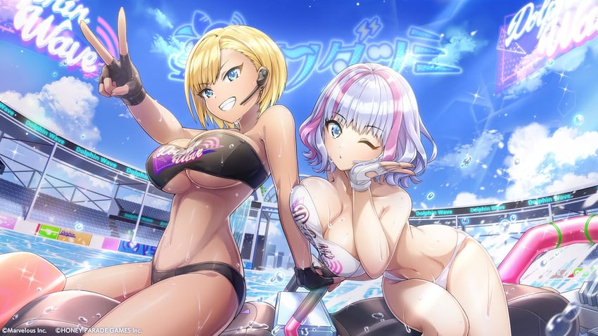 kukuri tomo and murahaya mashio (dolphin wave) drawn by ootomo_takuji