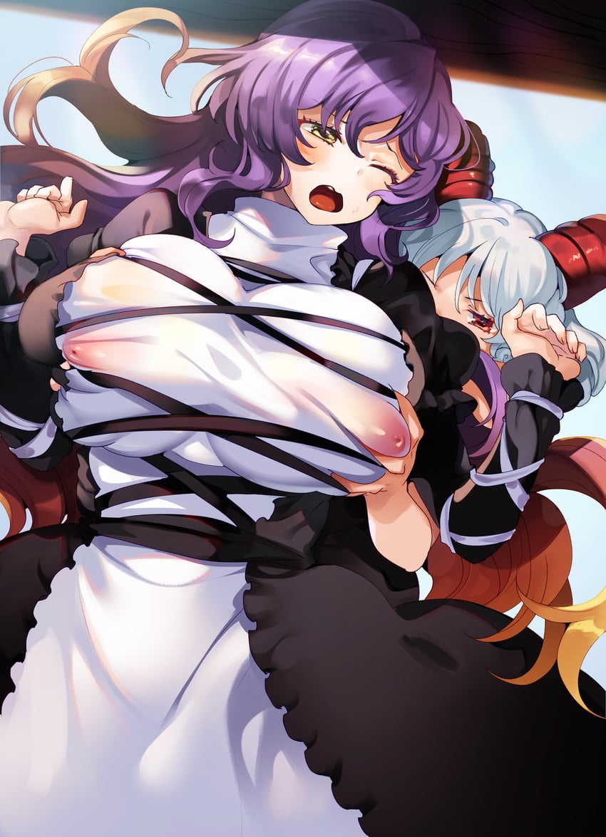 hijiri byakuren and toutetsu yuuma (touhou) drawn by ruri_rarako