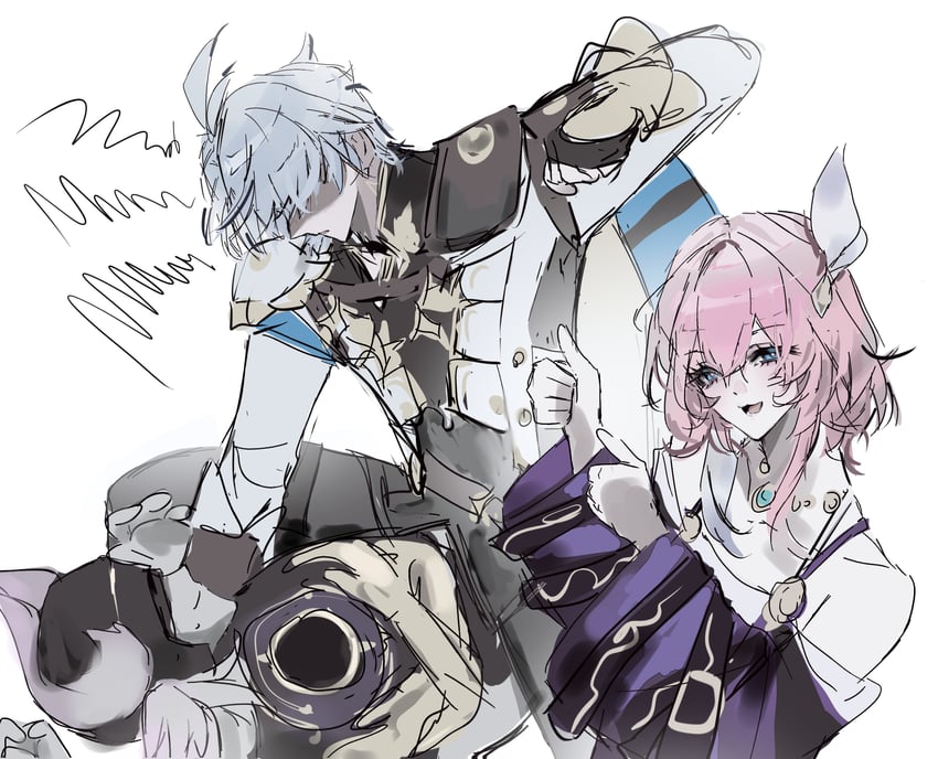 phainon, cyrene, and lygus (honkai and 1 more) drawn by ajixiansheng065