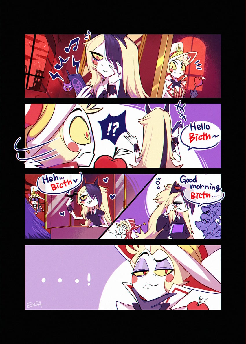 lucifer morningstar and charlie morningstar (hazbin hotel) drawn by sonoda_shouten