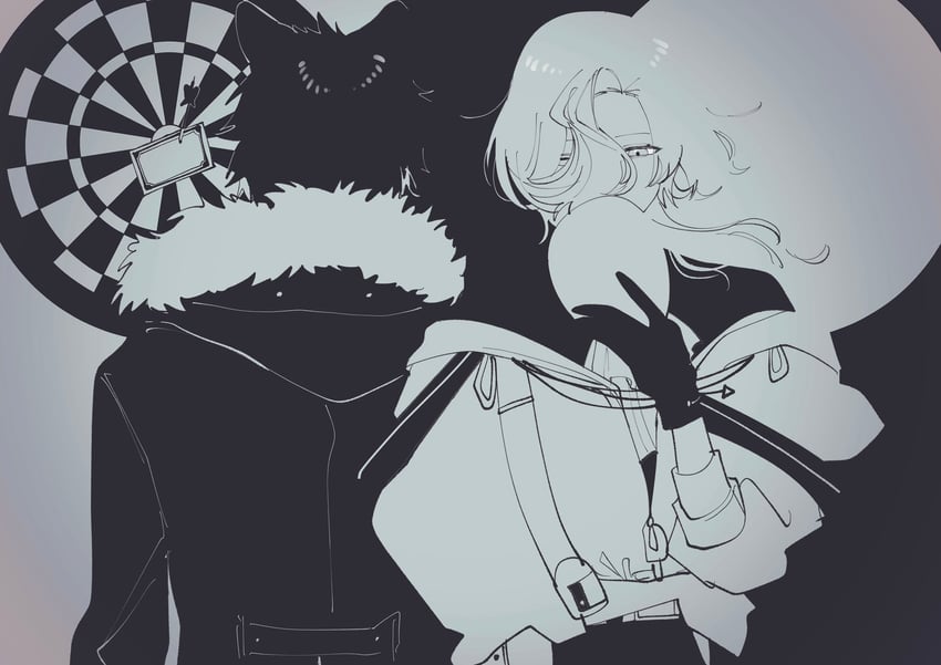kageyama shien and utsugi uyu (holostars) drawn by momiage_40