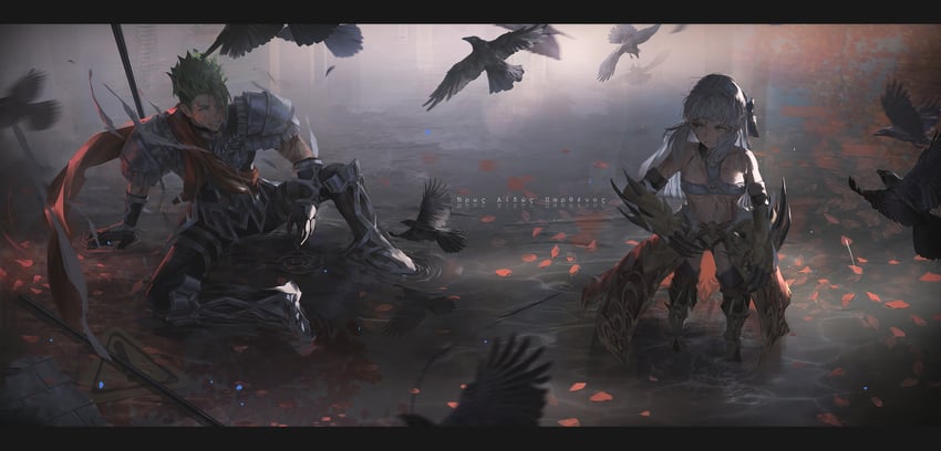 achilles and penthesilea (fate and 1 more) drawn by hinoborukaku