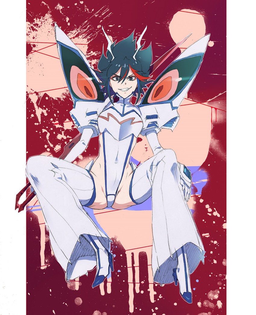 matoi ryuuko and junketsu (kill la kill) drawn by oldschool-girl