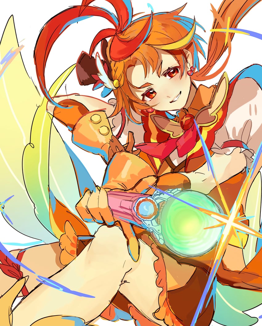 yuunagi tsubasa and cure wing (precure and 1 more) drawn by zassou_(taitakoiri)