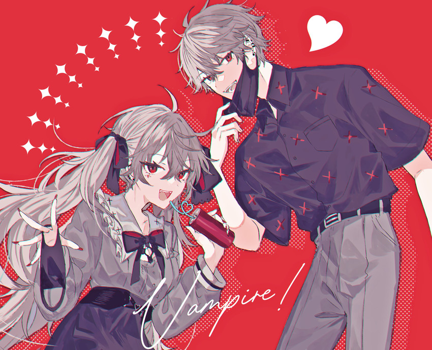 kuzuha and sanya (nijisanji and 1 more) drawn by roji_(roji_xx)
