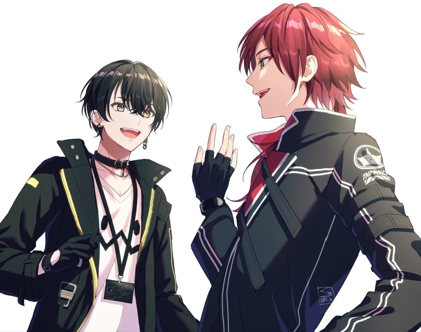 lauren iroas and aruse inu (nijisanji and 1 more) drawn by kuroma_(bee)