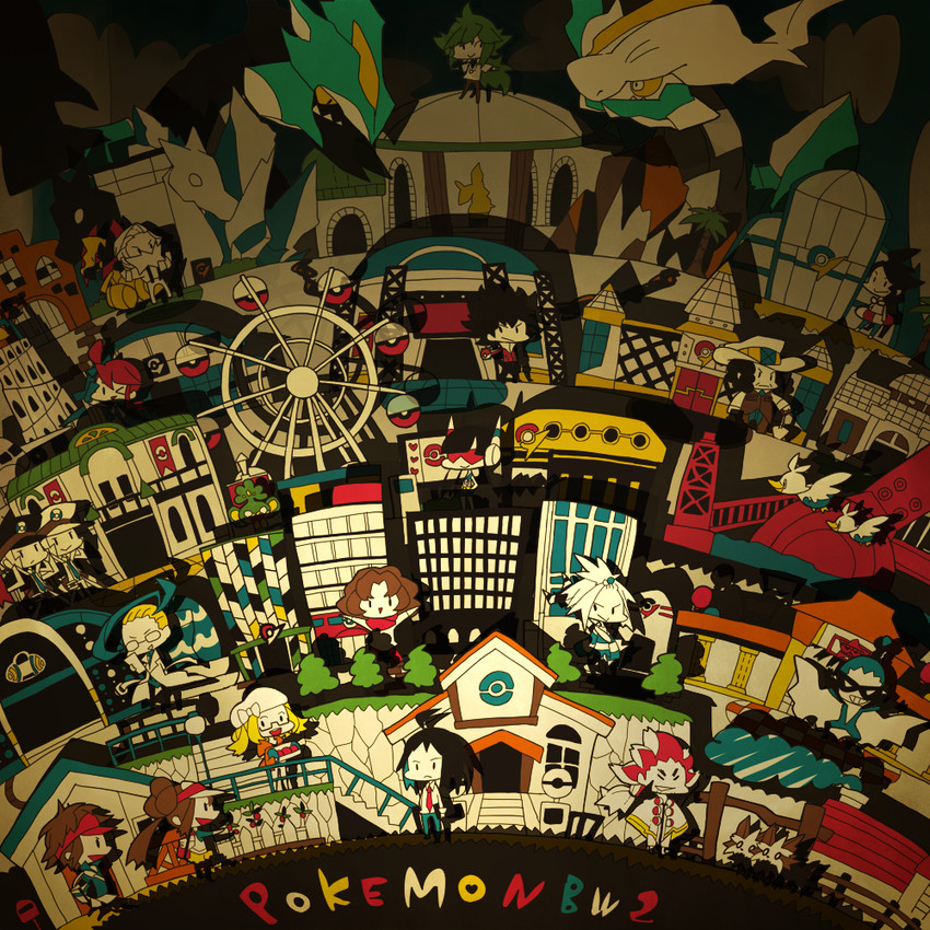 rosa, n, skyla, bianca, nate, and 18 more (pokemon and 1 more) drawn by pokoten_(pokoten718)