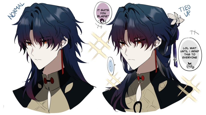 kafka, silver wolf, and blade (honkai and 1 more) drawn by efu_(angelschatedral99)