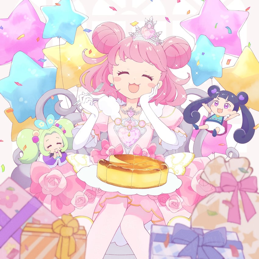 kiracchu, melpan, and rabbily (pretty series and 1 more) drawn by haru_(haru1bc6c4)