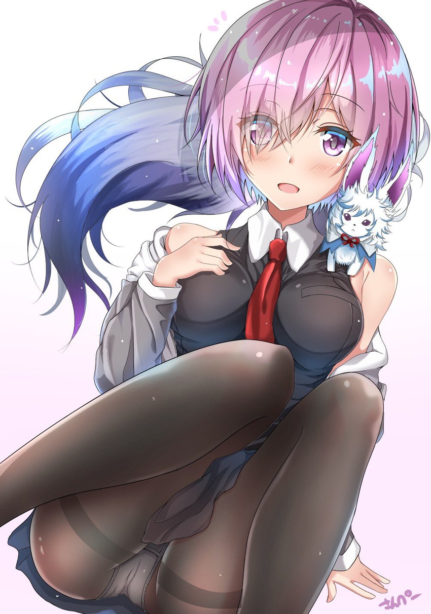 mash kyrielight and fou (fate and 1 more) drawn by sunsun2812