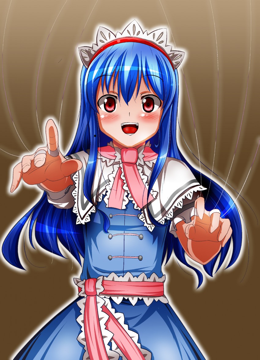 alice margatroid and hinanawi tenshi (touhou) drawn by honda_takaharu
