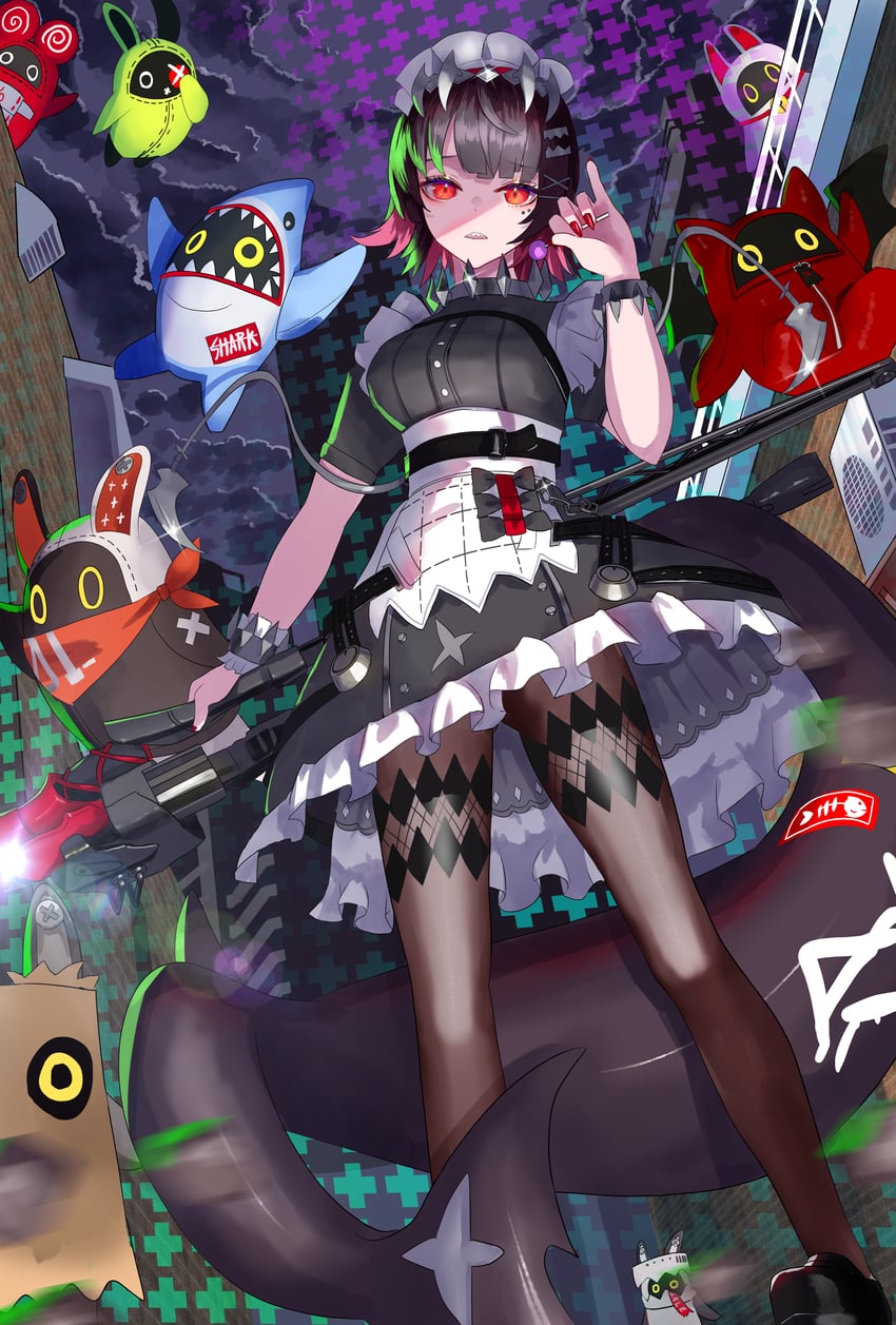ellen joe, eous, amillion, sharkboo, luckyboo, and 4 more (zenless zone zero) drawn by yusuke_(shiota)