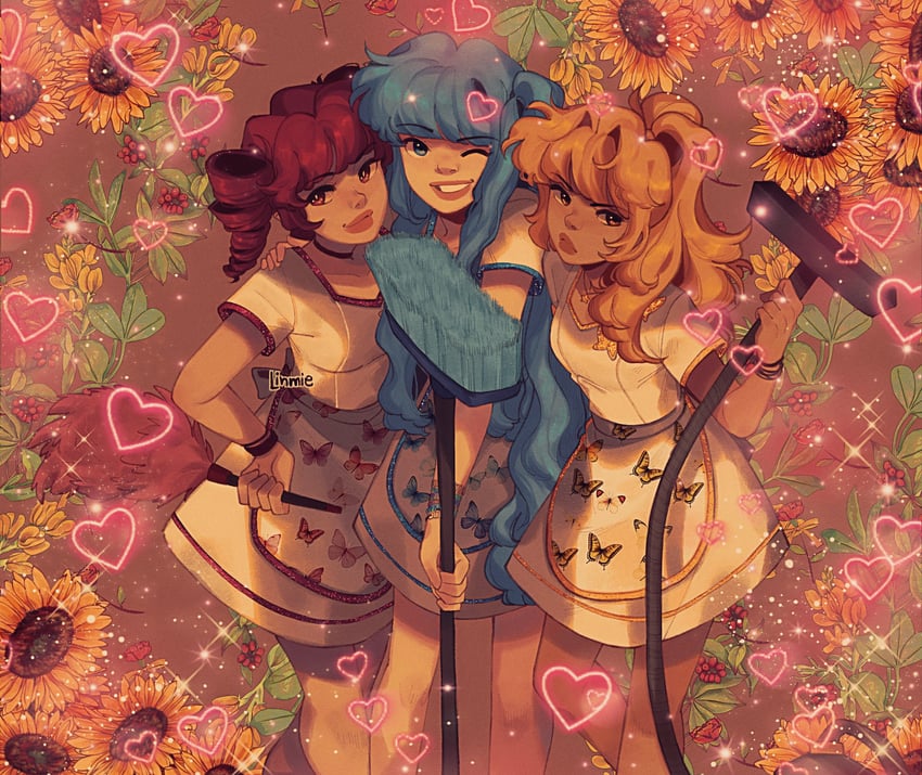 hatsune miku, kasane teto, and akita neru (vocaloid and 3 more) drawn by pixie_(milkywaypixies)