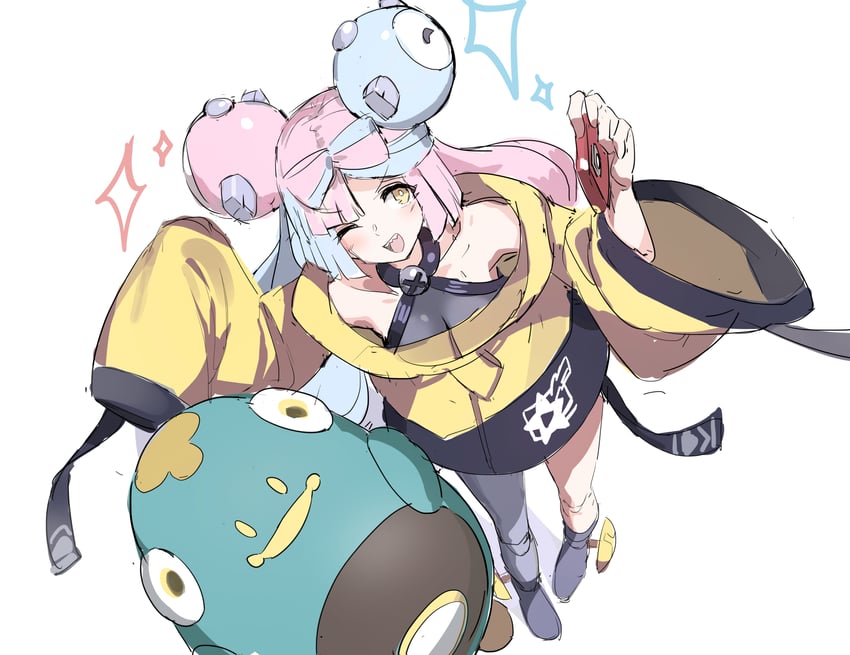 iono and bellibolt (pokemon and 1 more) drawn by huanxiang_huifeng