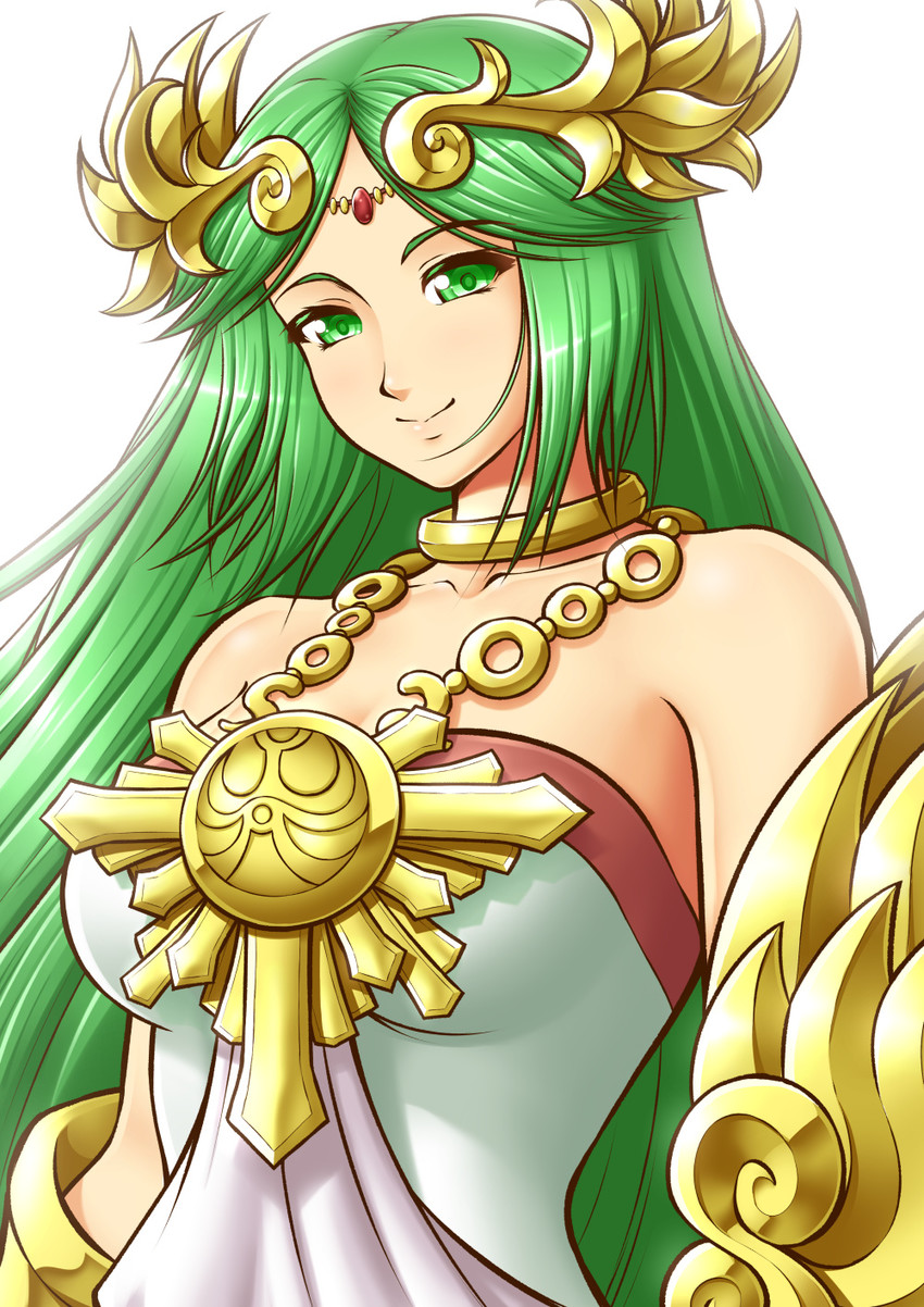 palutena (super smash bros. and 2 more) drawn by mazume