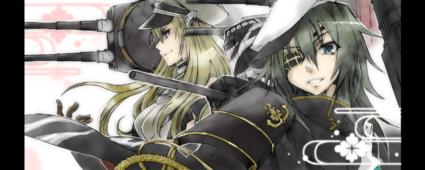 bismarck, kiso, and kiso kai ni (kantai collection) drawn by kai_(akamekogeme)