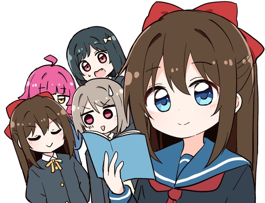 osaka shizuku, tennoji rina, nakasu kasumi, and mifune shioriko (love live! and 2 more) drawn by miyamaki