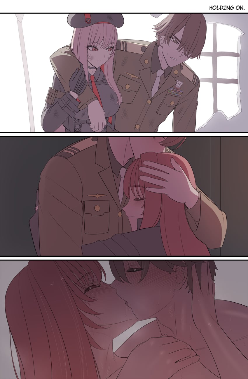 rapi and commander (goddess of victory: nikke) drawn by lvl_(sentrythe2310)