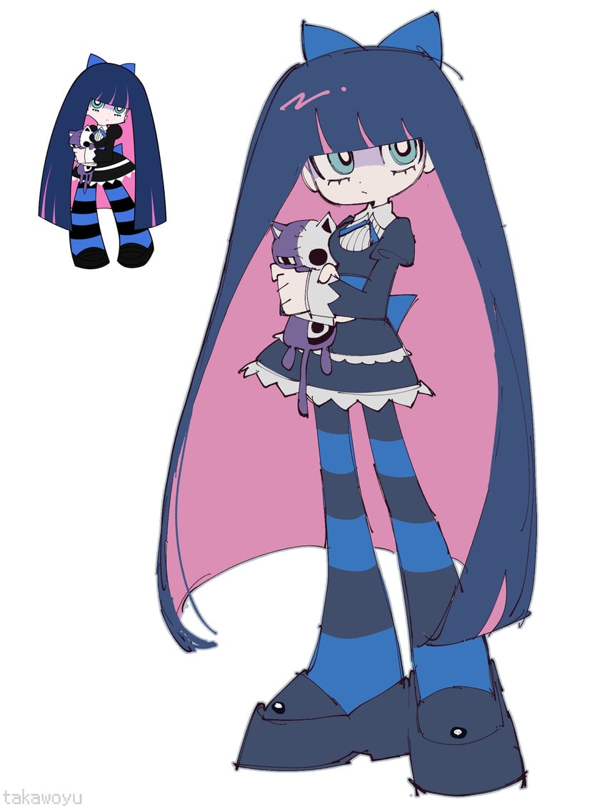 stocking and honekoneko (panty & stocking with garterbelt) drawn by takawoyu