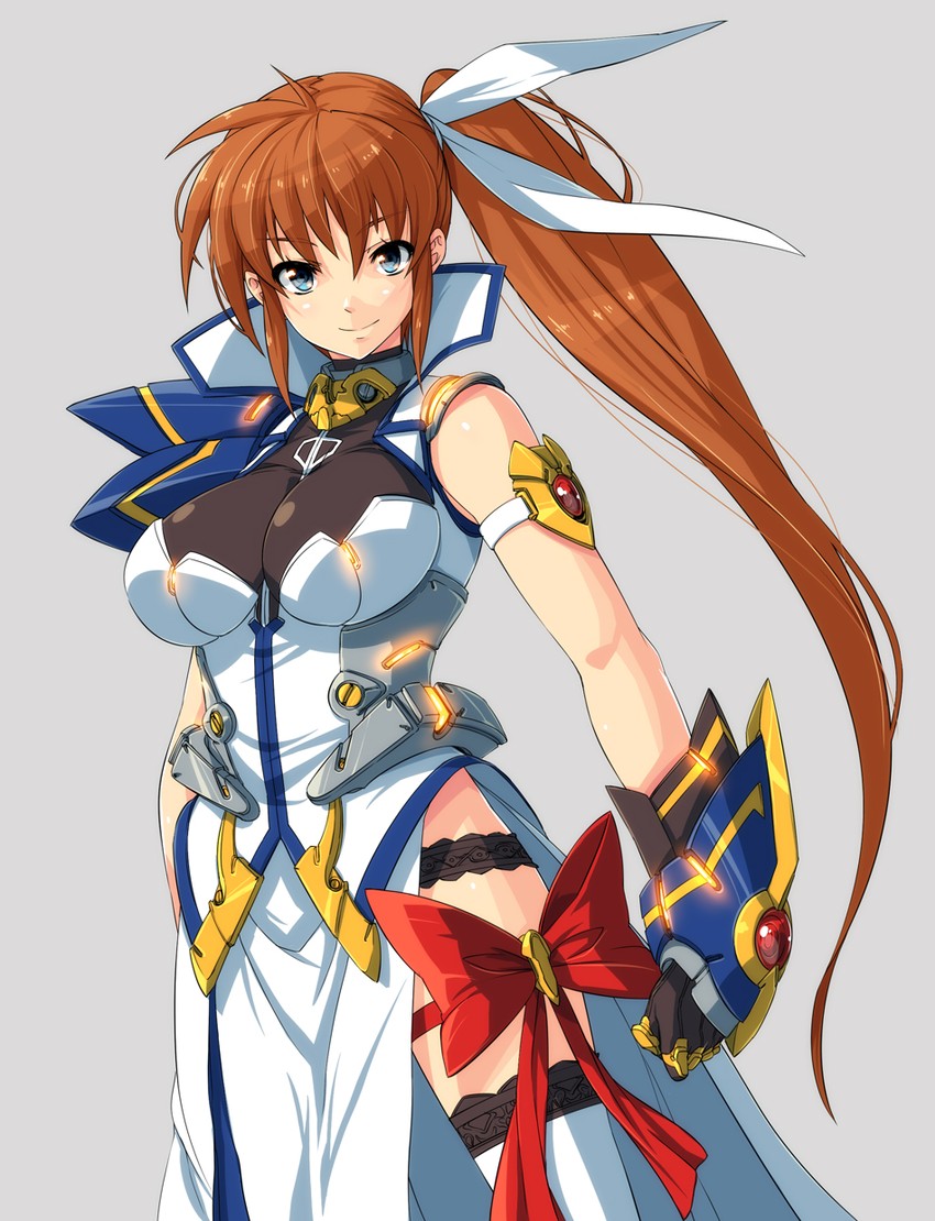 takamachi nanoha (lyrical nanoha and 1 more) drawn by nekomamire