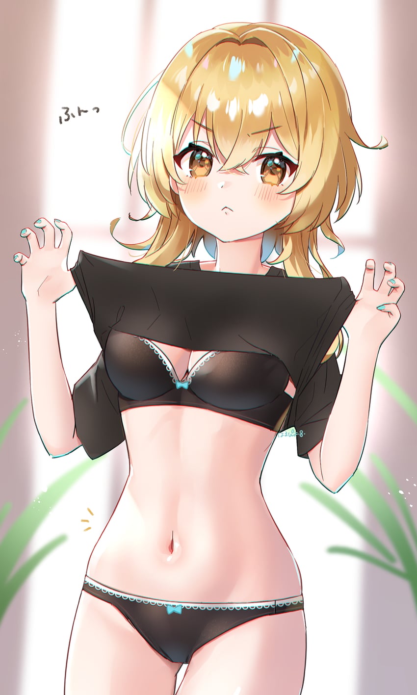 lumine (genshin impact) drawn by harupipipi4