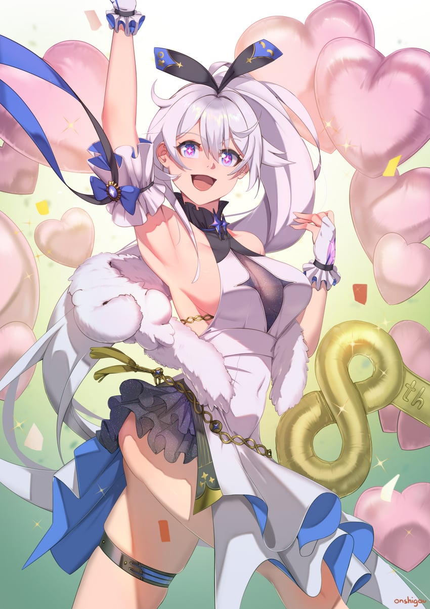 kiana kaslana (honkai and 1 more) drawn by onshigou