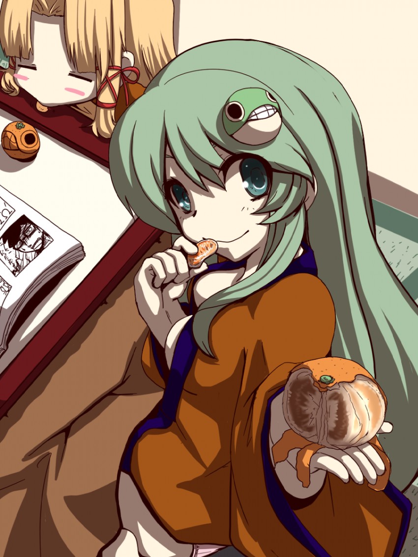 kochiya sanae, moriya suwako, and keroro (touhou and 1 more) drawn by dearmybrothers